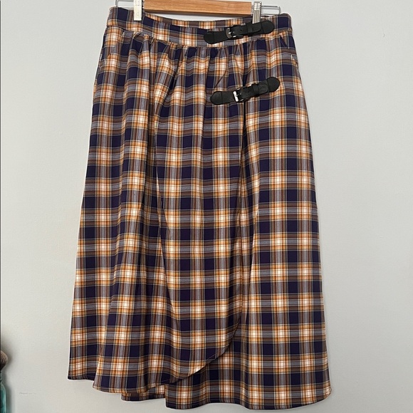 Alice’s Pig purple and orange plaid skirt. - Picture 2 of 7